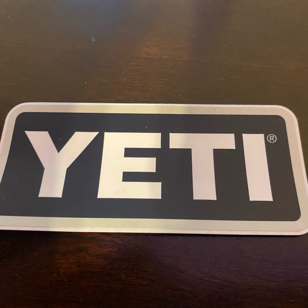 YETI Black and White Phone sticker